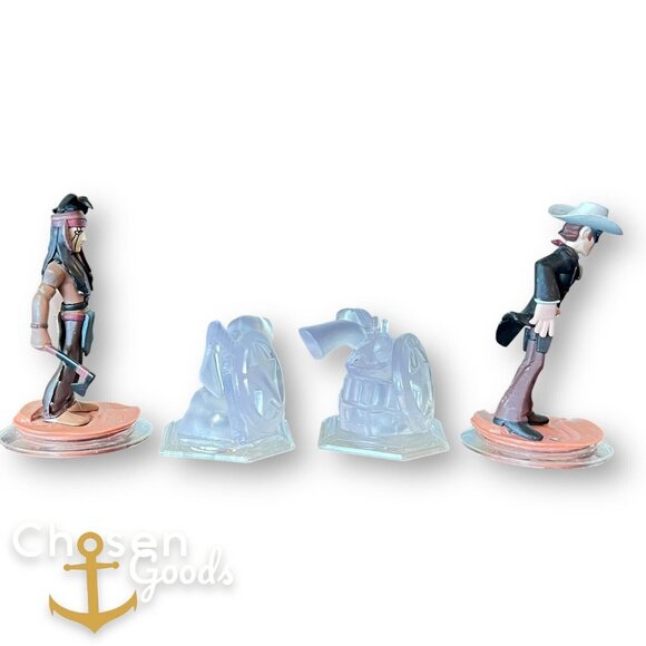 Disney Infinity Lone Ranger Character Figures Lot Lone Ranger Tonto & 2 Crystals - Picture 4 of 5
